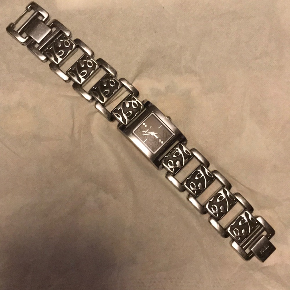 Stunning Unique Fossil Watch Diamond Accent & Box
